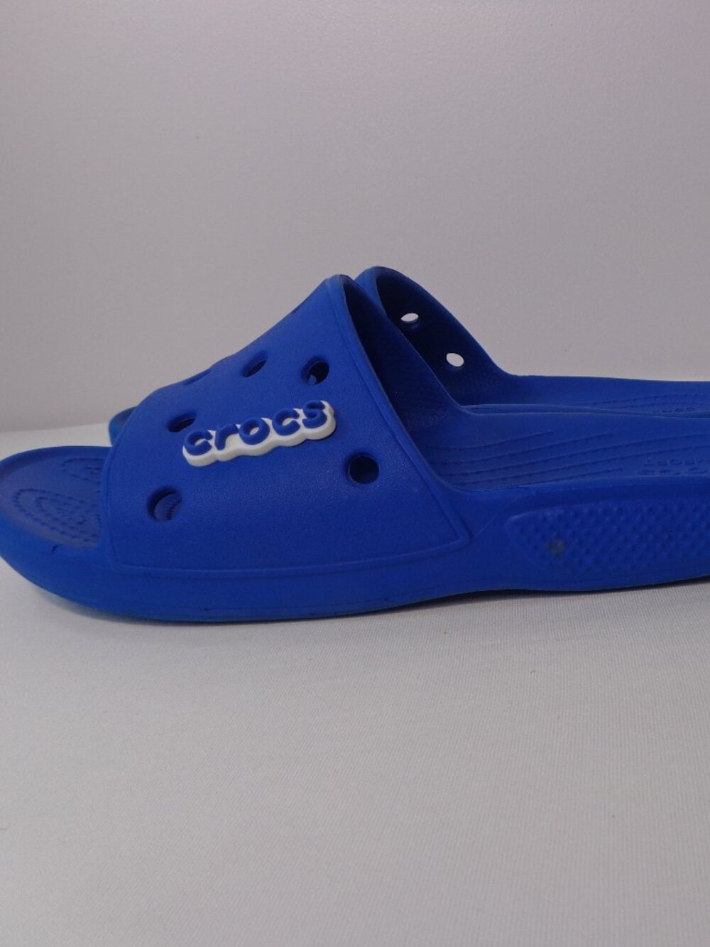 Crocs Classic Unisex Slides Blue Iconic Comfort Sandals Size Mens 8 Womens 10